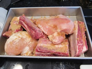 Half of that is, clearly, chicken. Shhh.