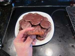 Aaand didn't hide the chocolatey hands as well as I intended. Oh well.