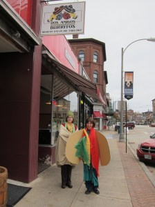 Important contextual information: I'm a taco, Mary Kate's a burrito. 