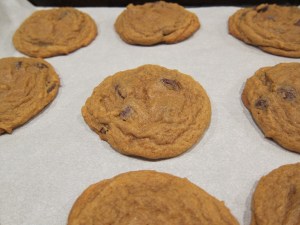 They deflate some, several minutes after baking.