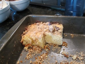 All that remained of the first cake after an afternoon.