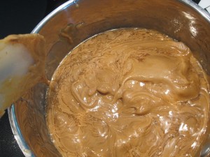 Starts off kind of gross and stringy looking, but eventually smooths out.