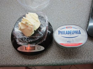 This doesn't even say cream cheese on it, the writing in the red is saying it's like bargain size or something.