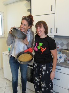 Villy's dressed to go out, I'm dressed to stay in...