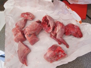 The meat counter guy didn't speak English, but mimed chopping, so I went with that.