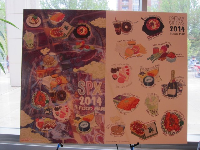 The single photograph I took at SPX this year was of the food map, because it was awesome.