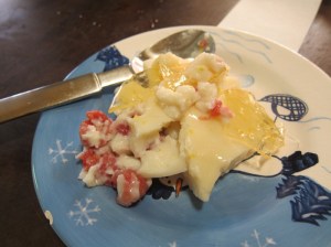 Not pictured: The fact that after the first slice, you can actually take out whole pieces without making a mess.