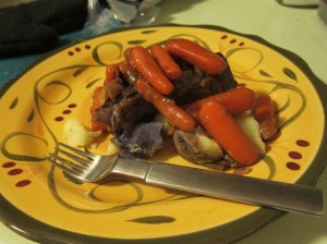 I had colorful potatoes!